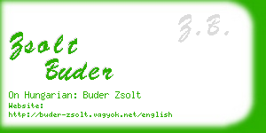 zsolt buder business card